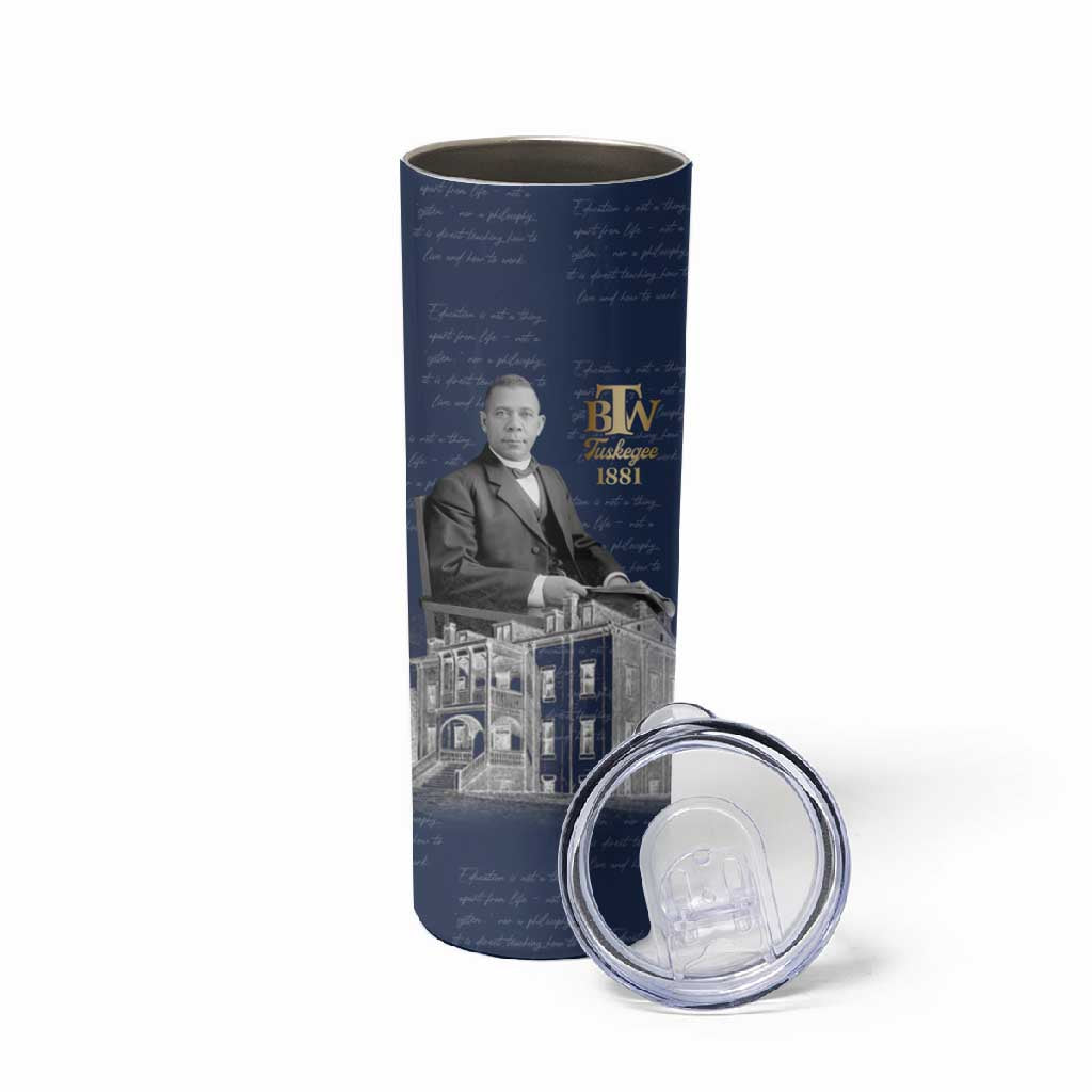 Booker T. Washington Skinny Tumbler Tuskegee Institute Design Educational Legacy 1881 Historic Tribute - Wonder Print Shop