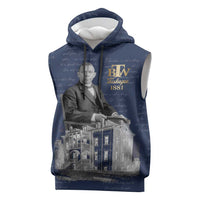 Booker T. Washington Sleeveless Hoodie Tuskegee Institute Design Educational Legacy 1881 Historic Tribute - Wonder Print Shop