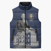 Booker T. Washington Sleeveless Puffer Jacket Tuskegee Institute Design Educational Legacy 1881 Historic Tribute - Wonder Print Shop
