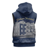 Booker T. Washington Sleeveless Zip Hoodie Tuskegee Institute Design Educational Legacy 1881 Historic Tribute - Wonder Print Shop
