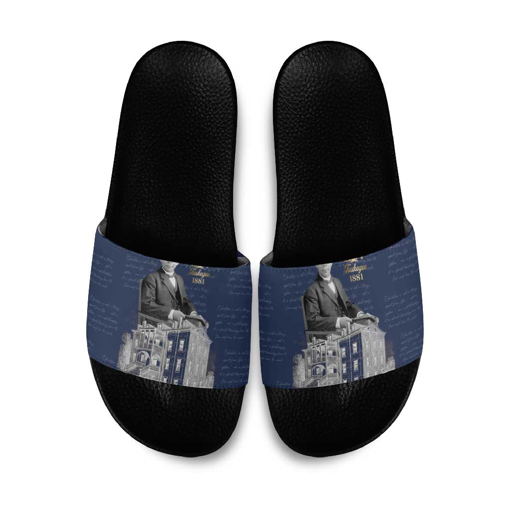 Booker T. Washington Slide Sandals Tuskegee Institute Design Educational Legacy 1881 Historic Tribute - Wonder Print Shop