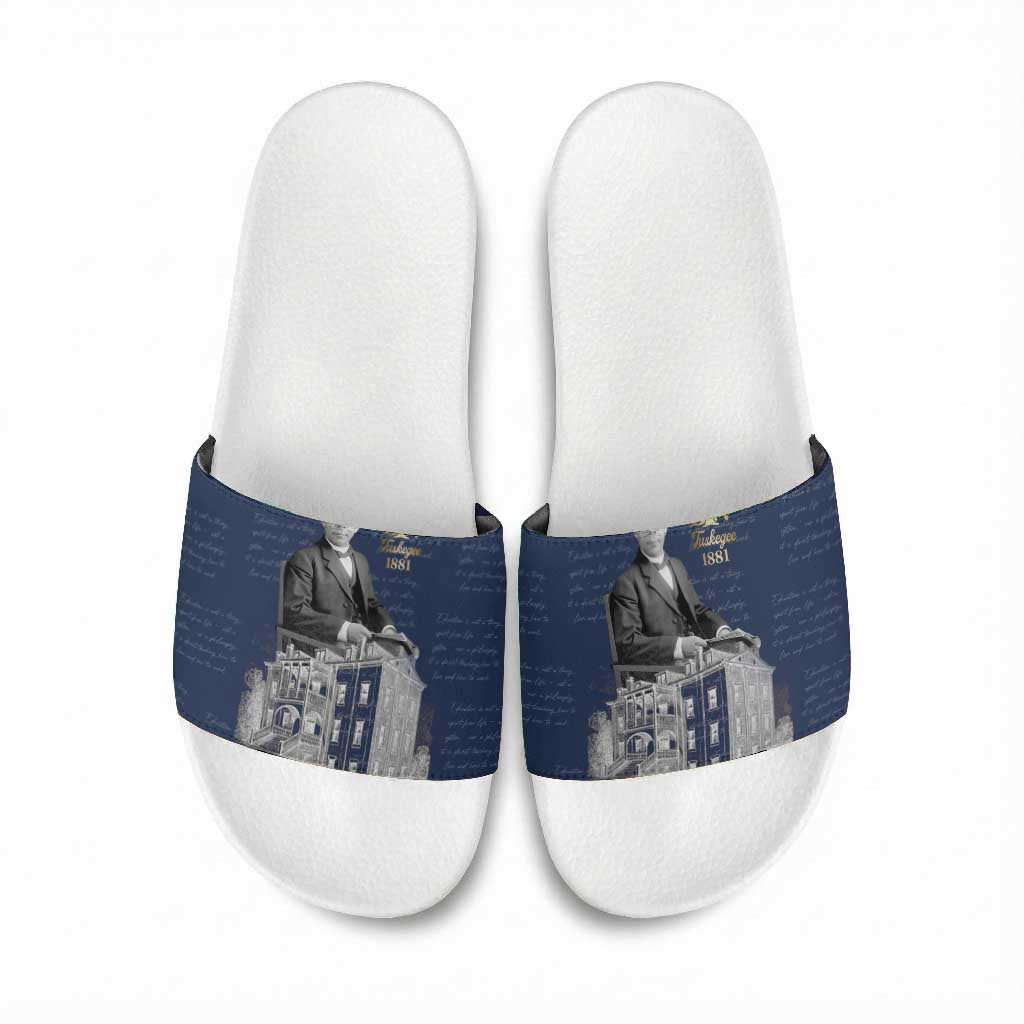 Booker T. Washington Slide Sandals Tuskegee Institute Design Educational Legacy 1881 Historic Tribute - Wonder Print Shop