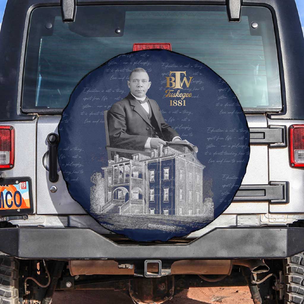 Booker T. Washington Spare Tire Cover Tuskegee Institute Design Educational Legacy 1881 Historic Tribute - Wonder Print Shop