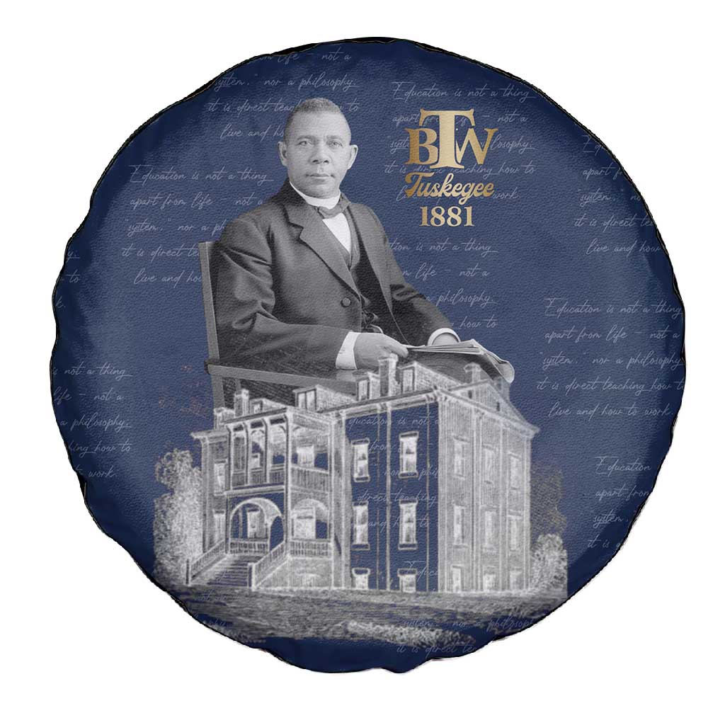 Booker T. Washington Spare Tire Cover Tuskegee Institute Design Educational Legacy 1881 Historic Tribute - Wonder Print Shop