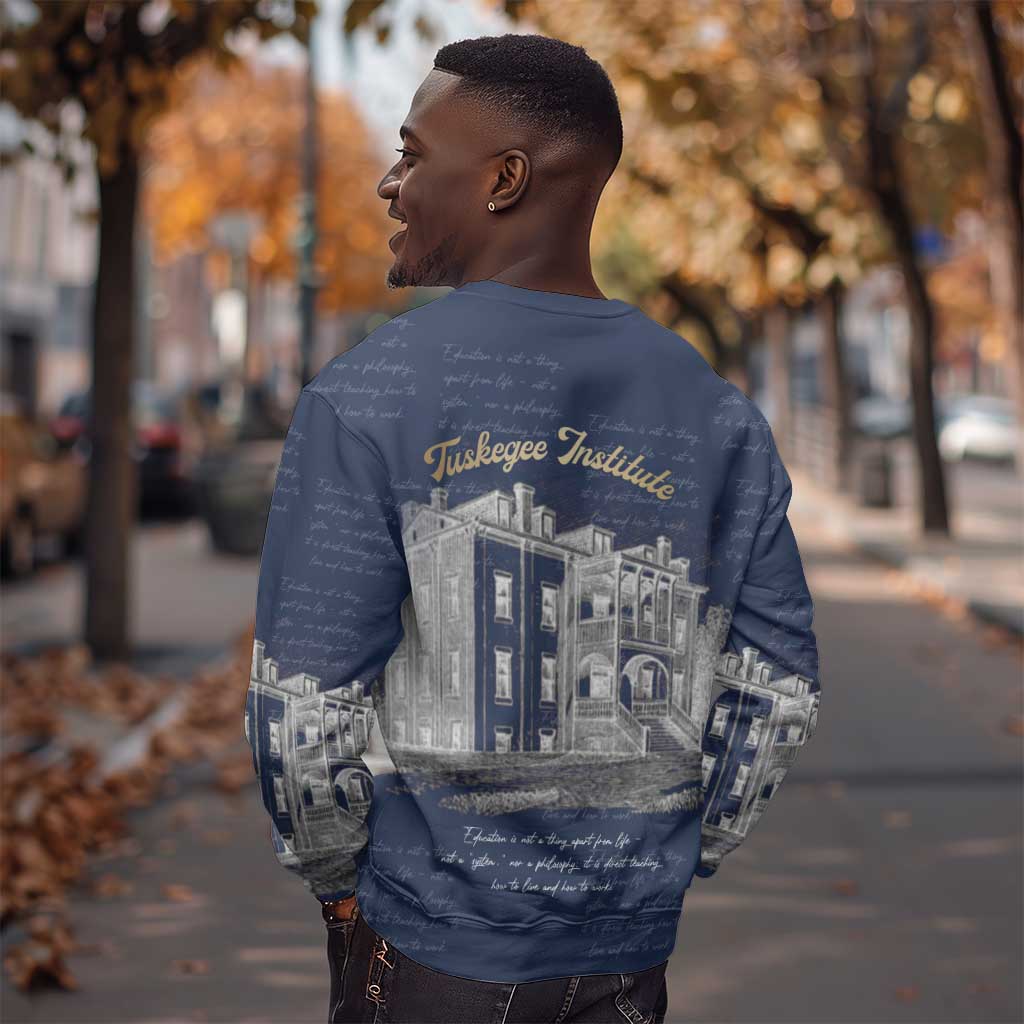 Booker T. Washington Sweatshirt Tuskegee Institute Design Educational Legacy 1881 Historic Tribute - Wonder Print Shop