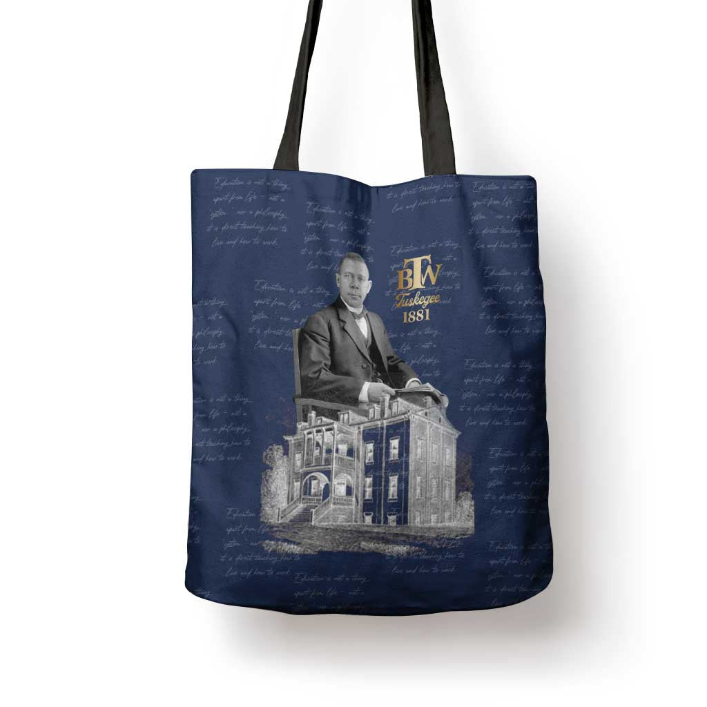 Booker T. Washington Tote Bag Tuskegee Institute Design Educational Legacy 1881 Historic Tribute - Wonder Print Shop