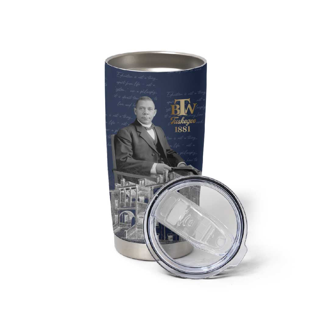 Booker T. Washington Tumbler Cup Tuskegee Institute Design Educational Legacy 1881 Historic Tribute - Wonder Print Shop