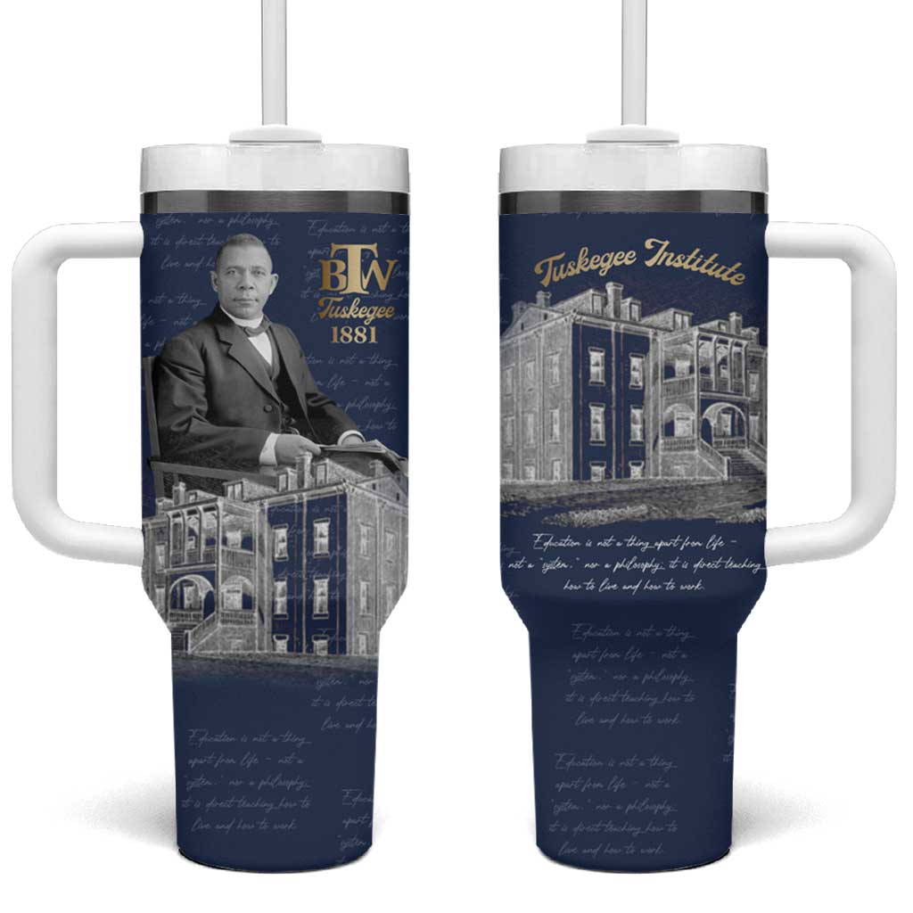 Booker T. Washington Tumbler With Handle Tuskegee Institute Design Educational Legacy 1881 Historic Tribute - Wonder Print Shop