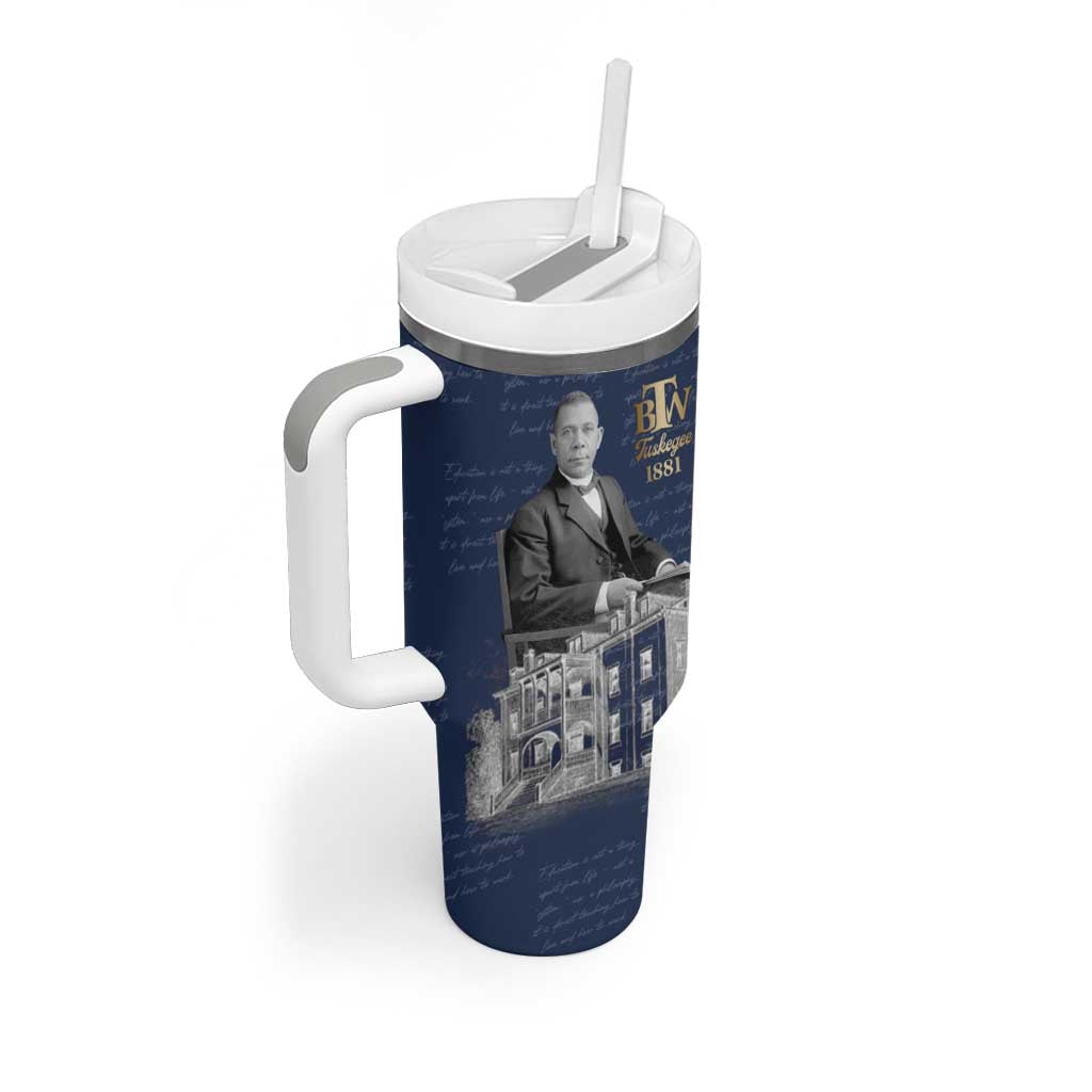 Booker T. Washington Tumbler With Handle Tuskegee Institute Design Educational Legacy 1881 Historic Tribute - Wonder Print Shop