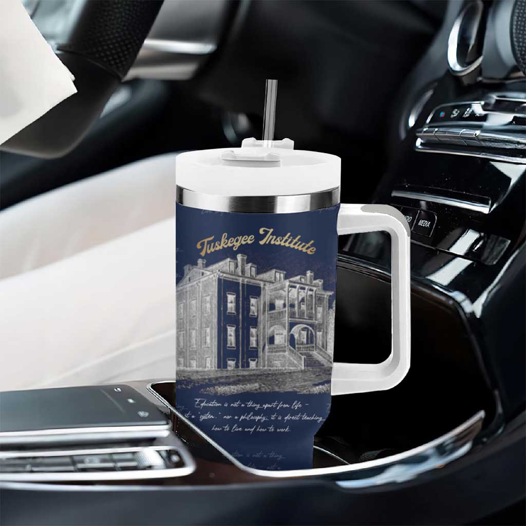Booker T. Washington Tumbler With Handle Tuskegee Institute Design Educational Legacy 1881 Historic Tribute - Wonder Print Shop