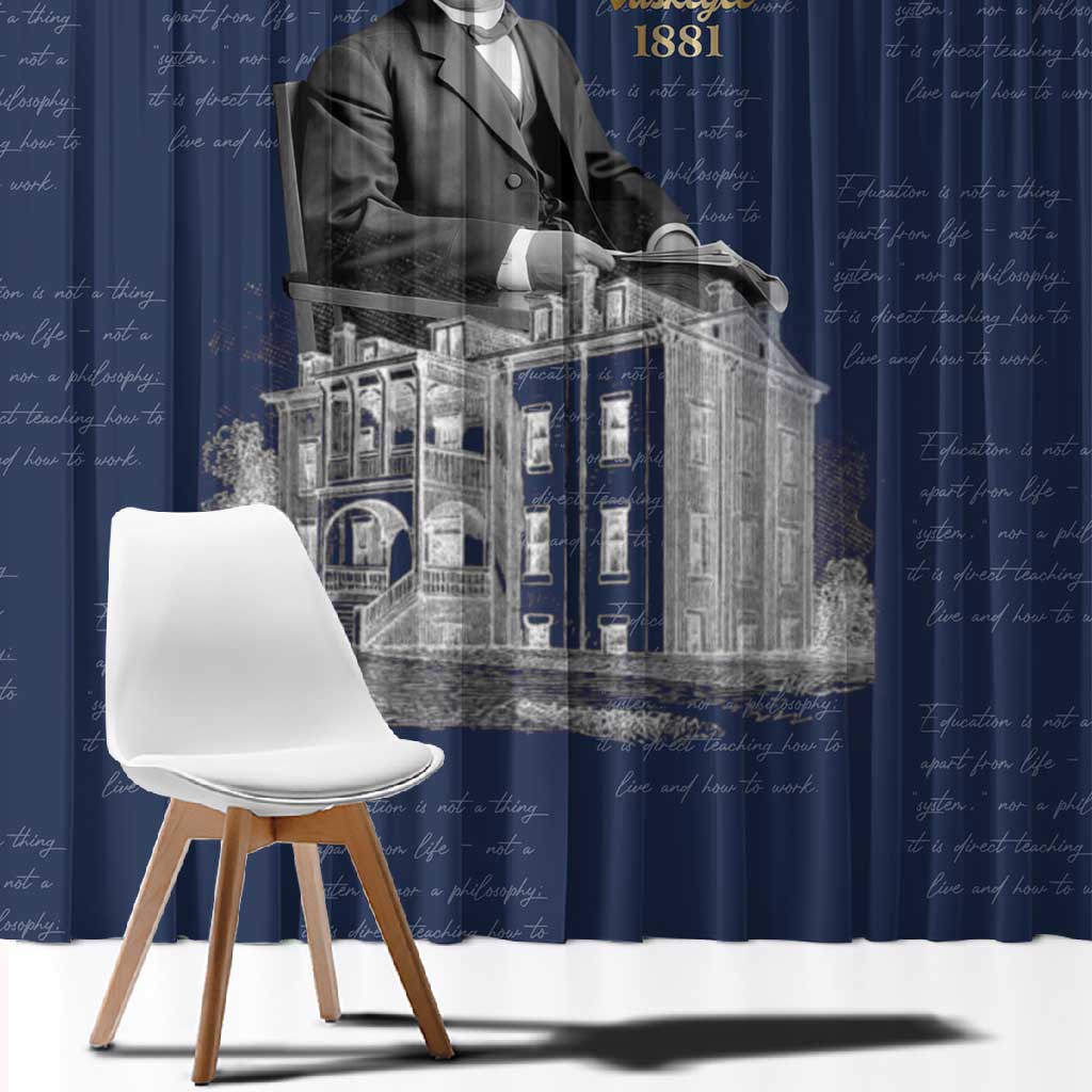 Booker T. Washington Window Curtain Tuskegee Institute Design Educational Legacy 1881 Historic Tribute - Wonder Print Shop