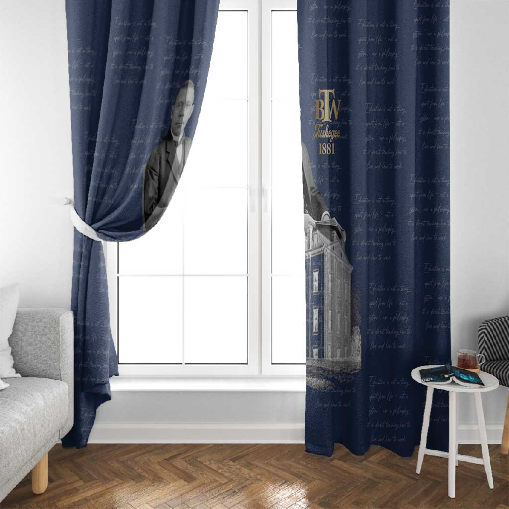 Booker T. Washington Window Curtain Tuskegee Institute Design Educational Legacy 1881 Historic Tribute - Wonder Print Shop