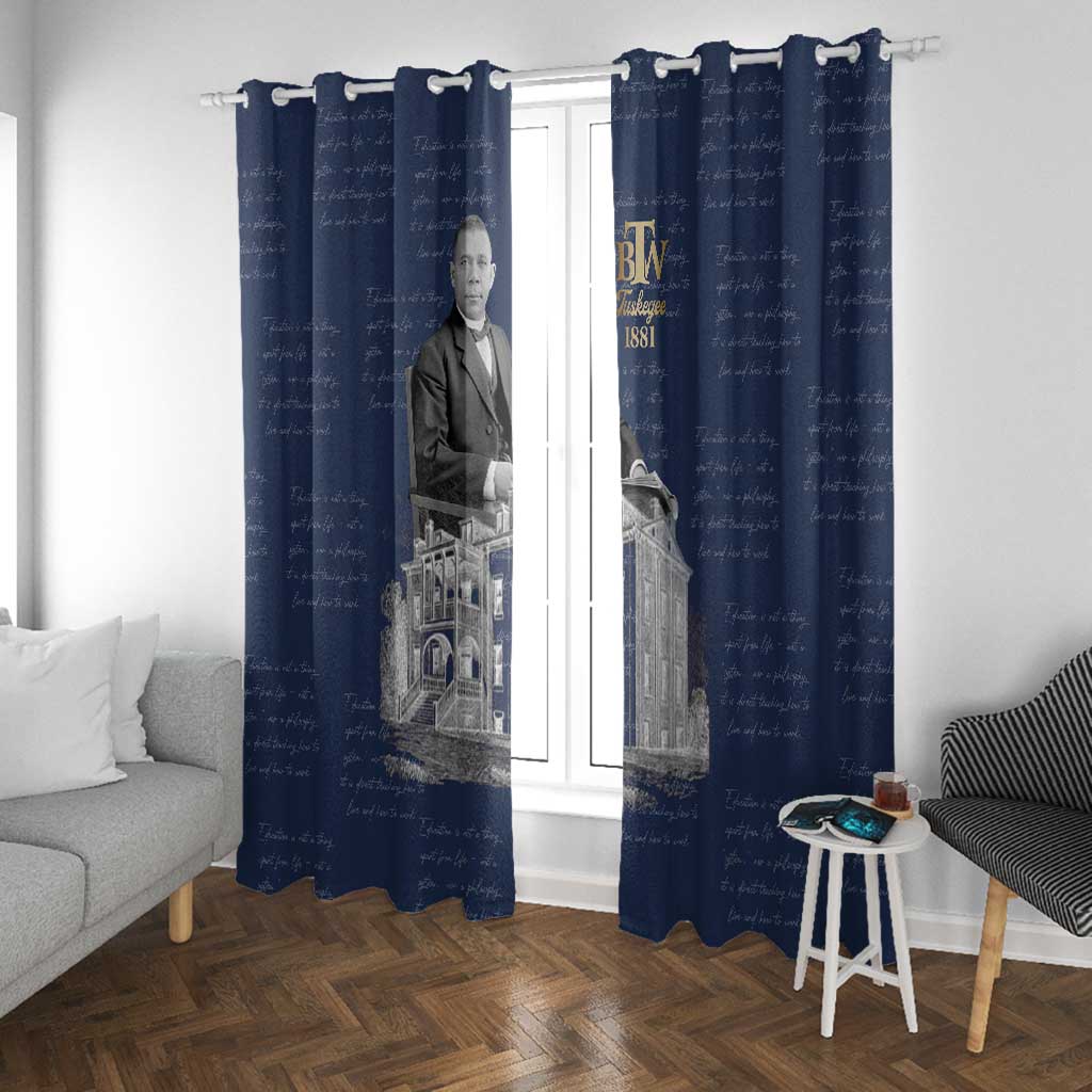 Booker T. Washington Window Curtain Tuskegee Institute Design Educational Legacy 1881 Historic Tribute - Wonder Print Shop