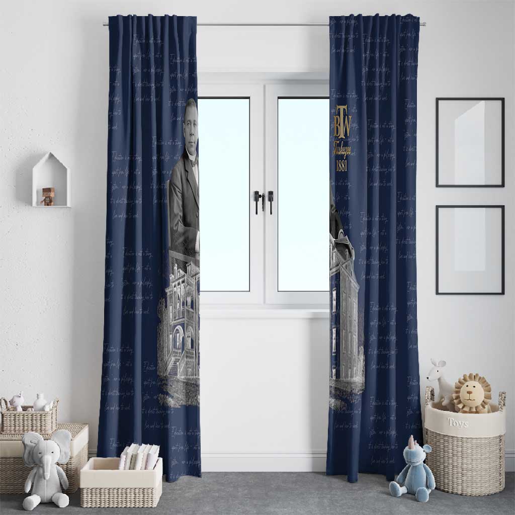 Booker T. Washington Window Curtain Tuskegee Institute Design Educational Legacy 1881 Historic Tribute - Wonder Print Shop