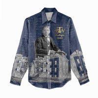 Booker T. Washington Women Casual Shirt Tuskegee Institute Design Educational Legacy 1881 Historic Tribute - Wonder Print Shop