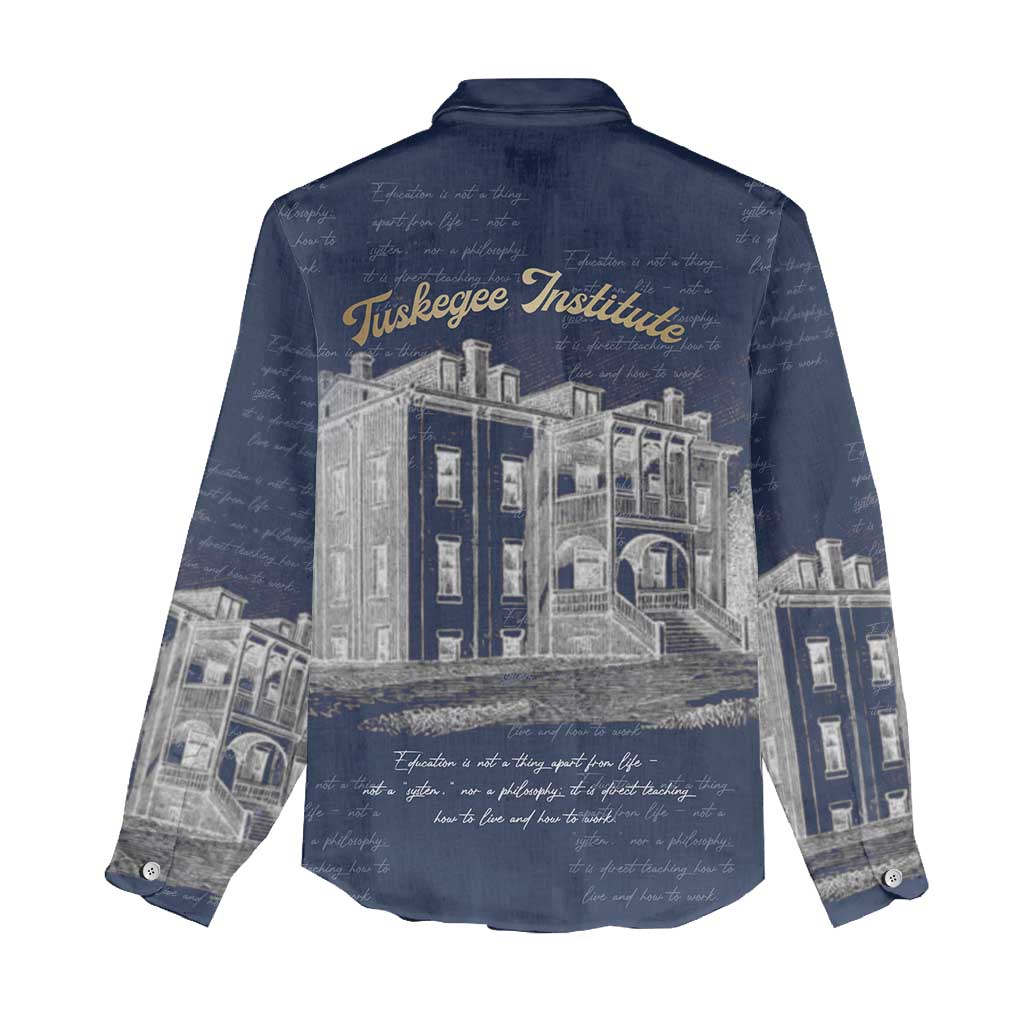 Booker T. Washington Women Casual Shirt Tuskegee Institute Design Educational Legacy 1881 Historic Tribute - Wonder Print Shop