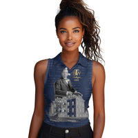 Booker T. Washington Women Sleeveless Polo Shirt Tuskegee Institute Design Educational Legacy 1881 Historic Tribute - Wonder Print Shop