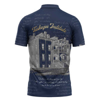 Booker T. Washington Zipper Polo Shirt Tuskegee Institute Design Educational Legacy 1881 Historic Tribute - Wonder Print Shop