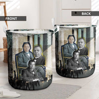 Booker T. Washington Laundry Basket Historic Portrait Collage Civil Rights Legacy Educational Pioneer Design - Wonder Print Shop