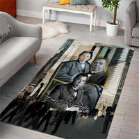 Booker T. Washington Area Rug Historic Portrait Collage Civil Rights Legacy Educational Pioneer Design - Wonder Print Shop
