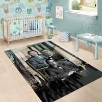 Booker T. Washington Area Rug Historic Portrait Collage Civil Rights Legacy Educational Pioneer Design - Wonder Print Shop