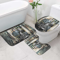 Booker T. Washington Bathroom Set Historic Portrait Collage Civil Rights Legacy Educational Pioneer Design - Wonder Print Shop