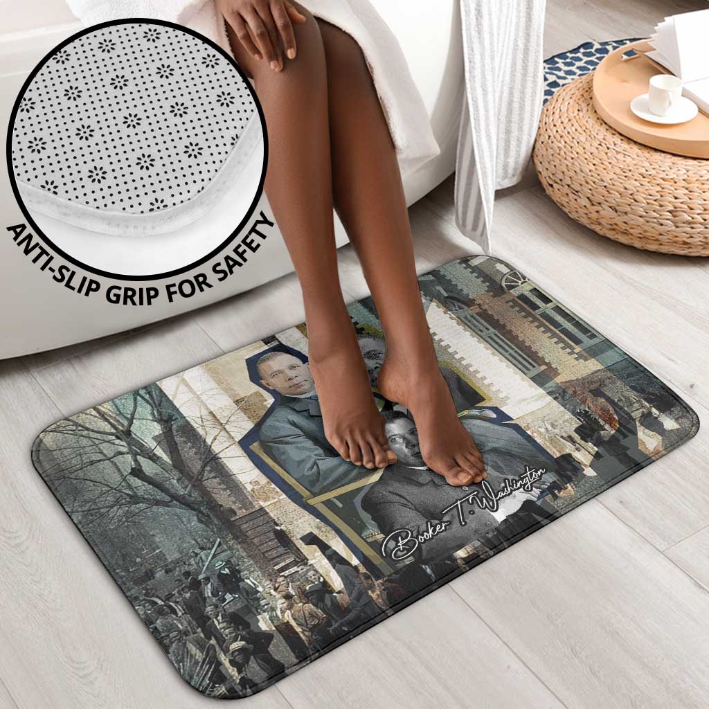 Booker T. Washington Bathroom Set Historic Portrait Collage Civil Rights Legacy Educational Pioneer Design - Wonder Print Shop