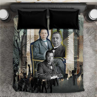 Booker T. Washington Bedding Set Historic Portrait Collage Civil Rights Legacy Educational Pioneer Design - Wonder Print Shop