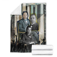 Booker T. Washington Blanket Historic Portrait Collage Civil Rights Legacy Educational Pioneer Design - Wonder Print Shop