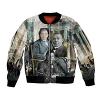 Booker T. Washington Bomber Jacket Historic Portrait Collage Civil Rights Legacy Educational Pioneer Design - Wonder Print Shop
