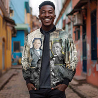 Booker T. Washington Bomber Jacket Historic Portrait Collage Civil Rights Legacy Educational Pioneer Design - Wonder Print Shop