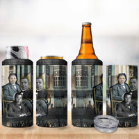 Booker T. Washington 4 in 1 Can Cooler Tumbler Historic Portrait Collage Civil Rights Legacy Educational Pioneer Design - Wonder Print Shop