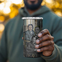 Booker T. Washington 4 in 1 Can Cooler Tumbler Historic Portrait Collage Civil Rights Legacy Educational Pioneer Design - Wonder Print Shop