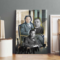 Booker T. Washington Canvas Wall Art Historic Portrait Collage Civil Rights Legacy Educational Pioneer Design - Wonder Print Shop