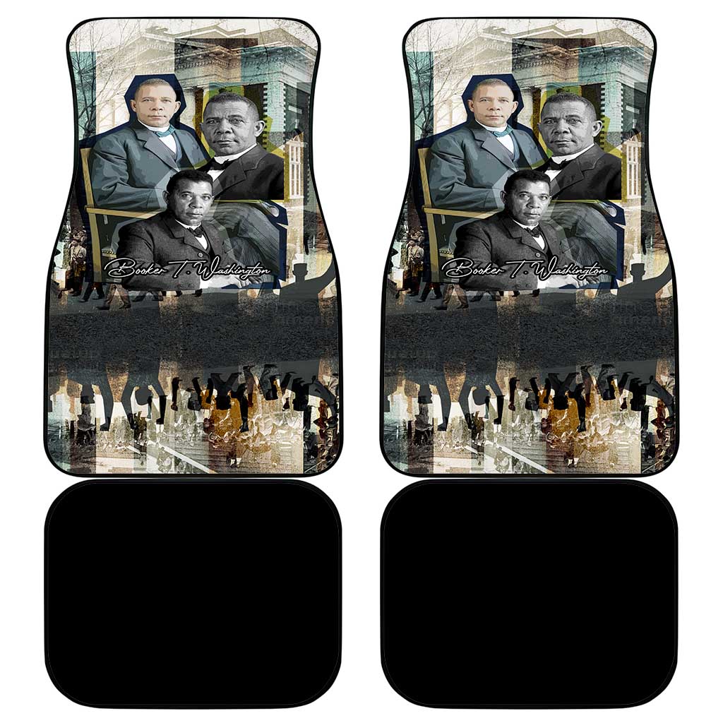 Booker T. Washington Car Mats Historic Portrait Collage Civil Rights Legacy Educational Pioneer Design - Wonder Print Shop