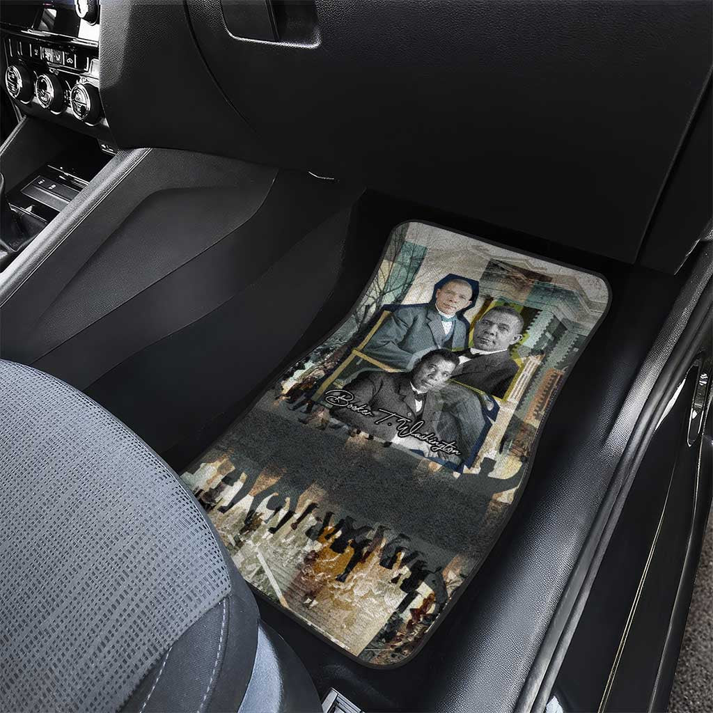 Booker T. Washington Car Mats Historic Portrait Collage Civil Rights Legacy Educational Pioneer Design - Wonder Print Shop