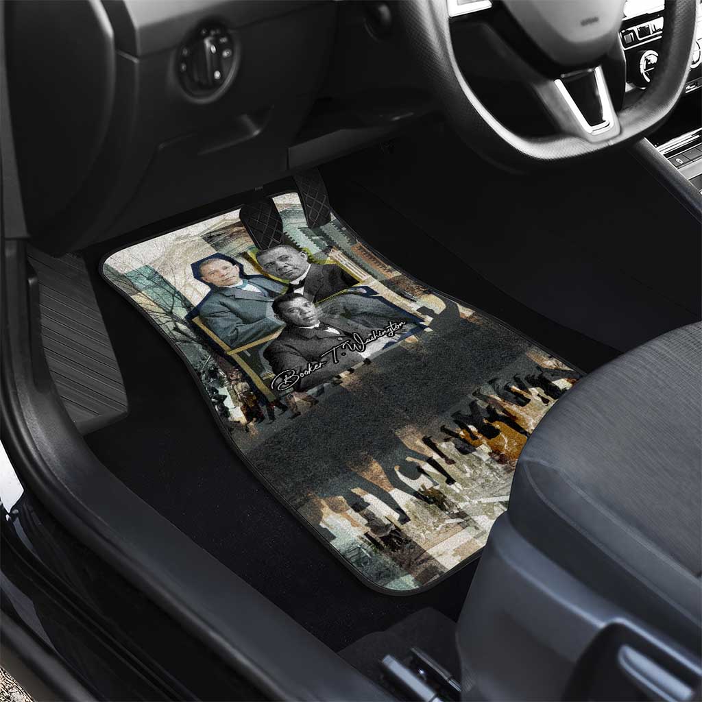 Booker T. Washington Car Mats Historic Portrait Collage Civil Rights Legacy Educational Pioneer Design - Wonder Print Shop