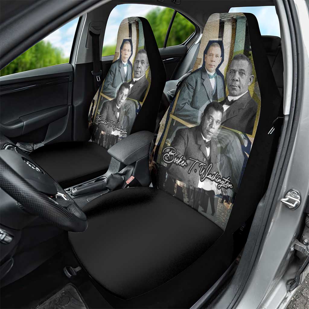 Booker T. Washington Car Seat Cover Historic Portrait Collage Civil Rights Legacy Educational Pioneer Design - Wonder Print Shop