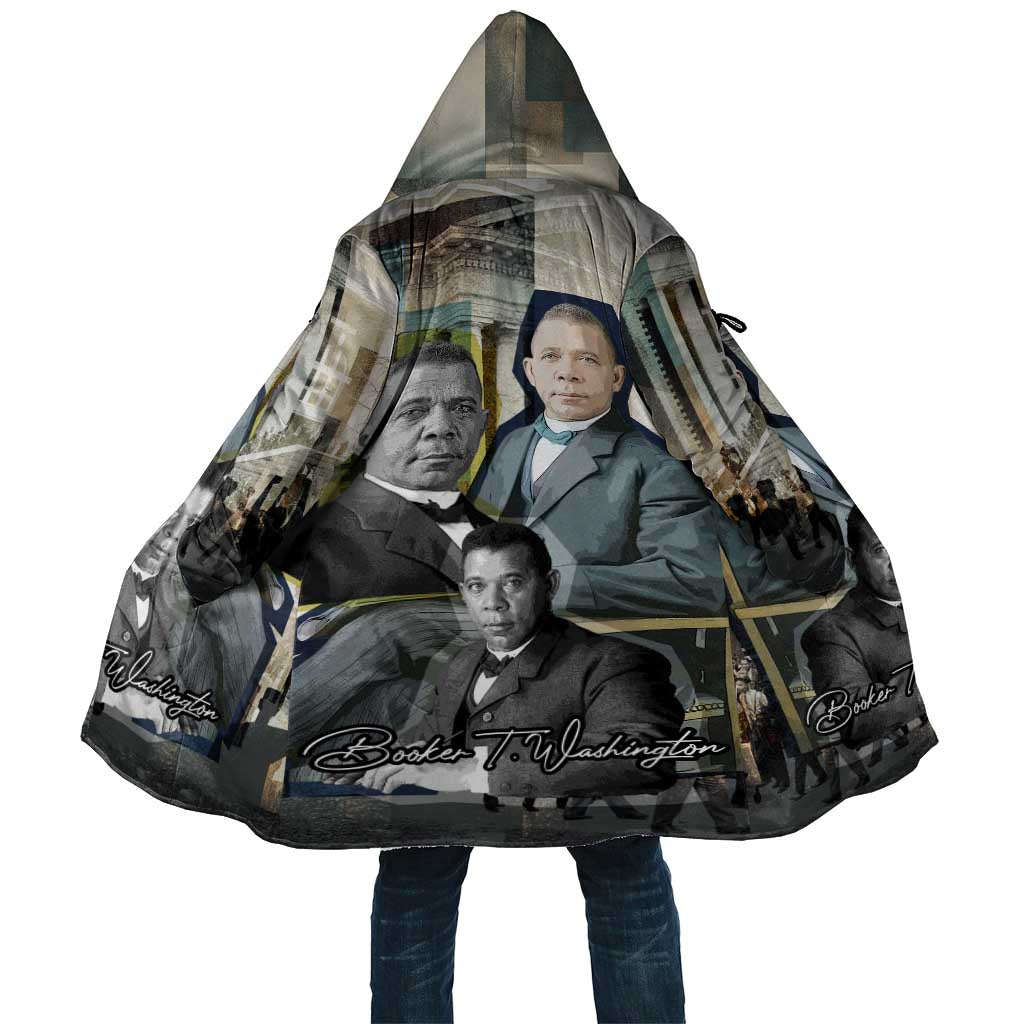 Booker T. Washington Cloak Historic Portrait Collage Civil Rights Legacy Educational Pioneer Design - Wonder Print Shop