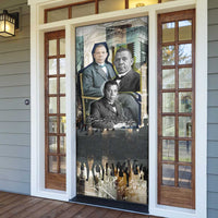 Booker T. Washington Door Cover Historic Portrait Collage Civil Rights Legacy Educational Pioneer Design - Wonder Print Shop
