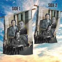 Booker T. Washington Garden Flag Historic Portrait Collage Civil Rights Legacy Educational Pioneer Design - Wonder Print Shop