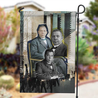 Booker T. Washington Garden Flag Historic Portrait Collage Civil Rights Legacy Educational Pioneer Design - Wonder Print Shop