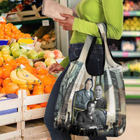 Booker T. Washington Grocery Bag Historic Portrait Collage Civil Rights Legacy Educational Pioneer Design - Wonder Print Shop