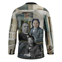 Booker T. Washington Hockey Jersey Historic Portrait Collage Civil Rights Legacy Educational Pioneer Design - Wonder Print Shop