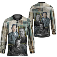 Booker T. Washington Hockey Jersey Historic Portrait Collage Civil Rights Legacy Educational Pioneer Design - Wonder Print Shop