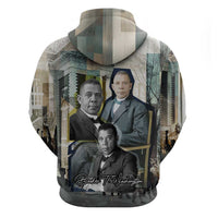 Booker T. Washington Hoodie Historic Portrait Collage Civil Rights Legacy Educational Pioneer Design - Wonder Print Shop