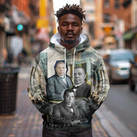 Booker T. Washington Hoodie Historic Portrait Collage Civil Rights Legacy Educational Pioneer Design - Wonder Print Shop