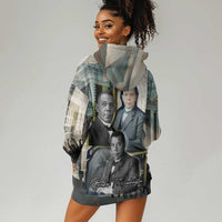 Booker T. Washington Hoodie Dress Historic Portrait Collage Civil Rights Legacy Educational Pioneer Design - Wonder Print Shop