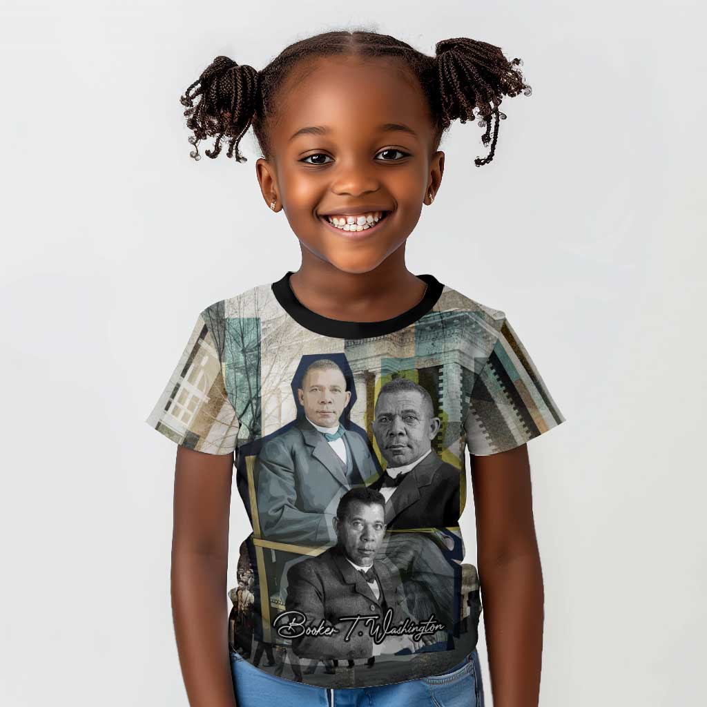 Booker T. Washington Kid T shirt Historic Portrait Collage Civil Rights Legacy Educational Pioneer Design TS04
