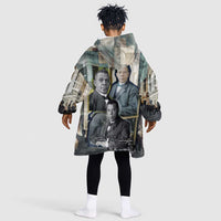 Booker T. Washington Kid Wearable Blanket Hoodie Historic Portrait Collage Civil Rights Legacy Educational Pioneer Design - Wonder Print Shop